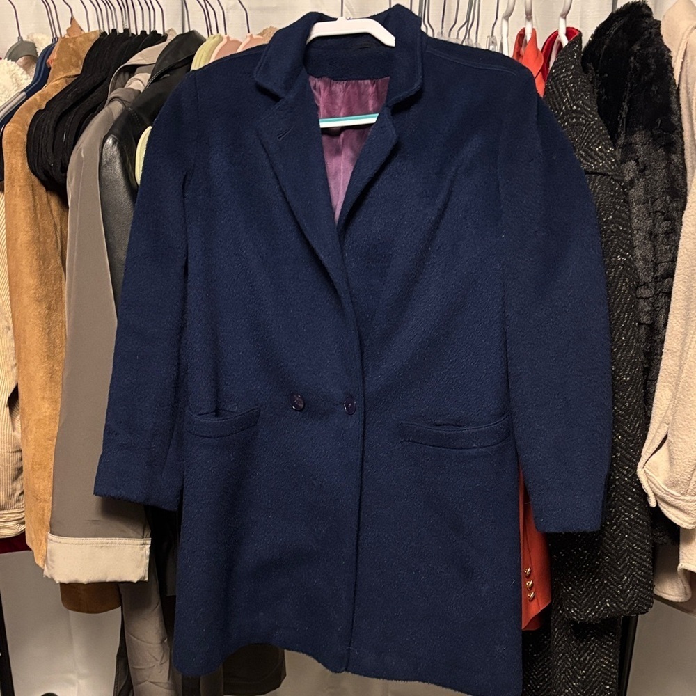 VINTAGE Wool Elegant Navy Women's Coat